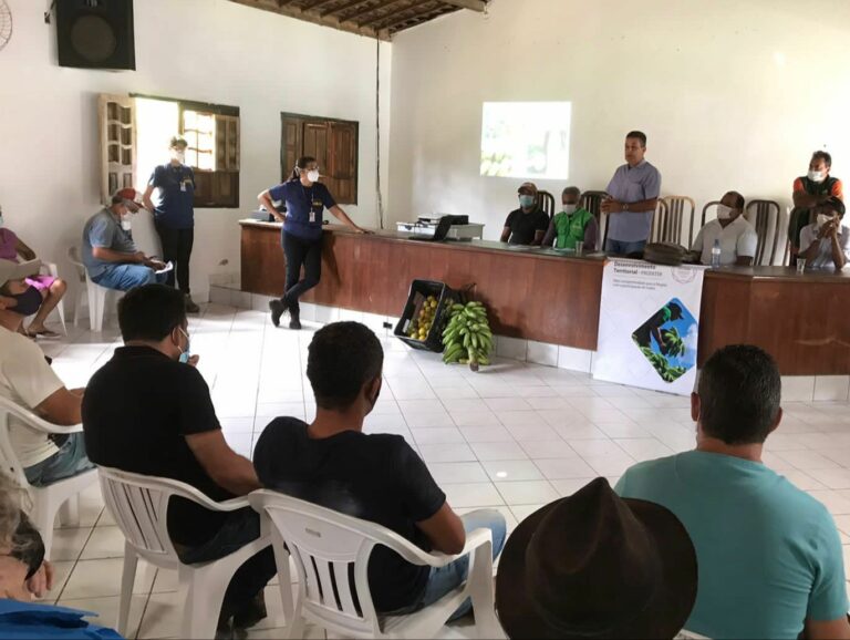 Prefeito de Branquinha se reúne com produtores de laranja e banana do município