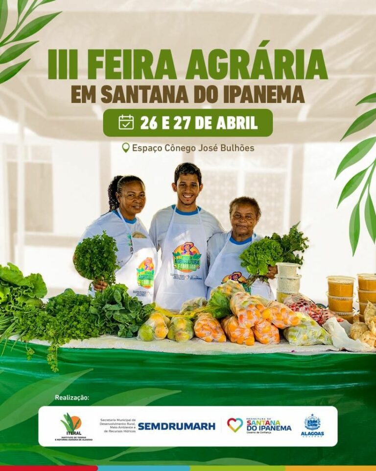 3ª Feira Agrária do Crédito Fundiário será realizada nestas quarta (26) e quinta (27) em Santana do Ipanema