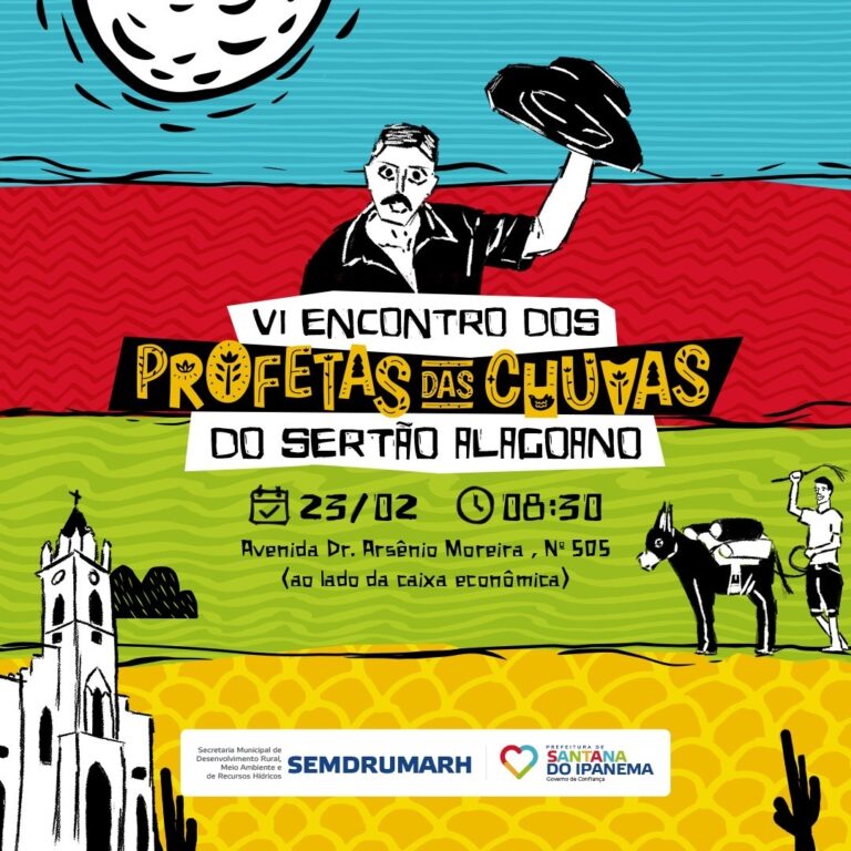 Prefeitura de Santana realiza VI encontro dos Profetas das Chuvas do Sertão Alagoano na próxima sexta (23)